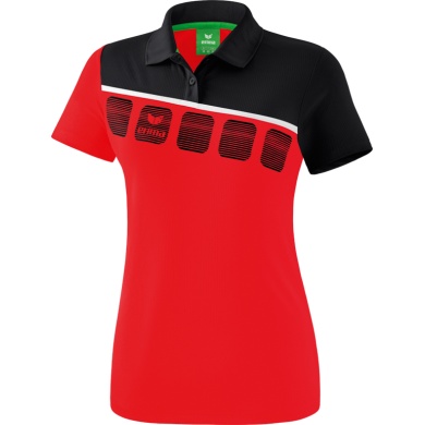 Erima Sport Polo 5C (100% Polyester) red/black Women